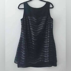 Soft Surroundings Black Sequin Tunic Party Blouse Large